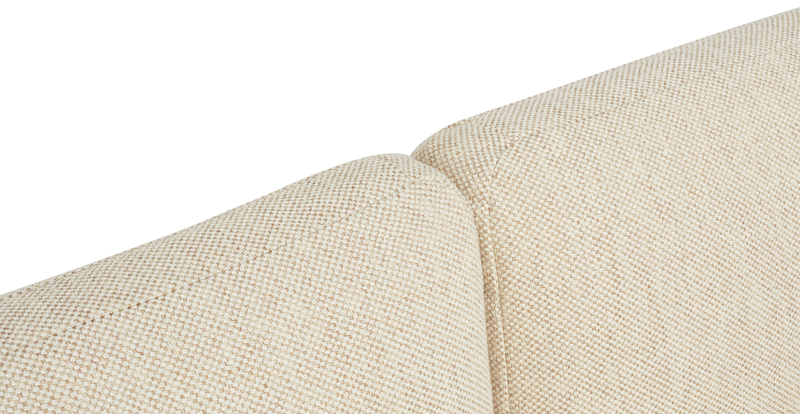 Carle 3-seater with right armrest - natural fabric