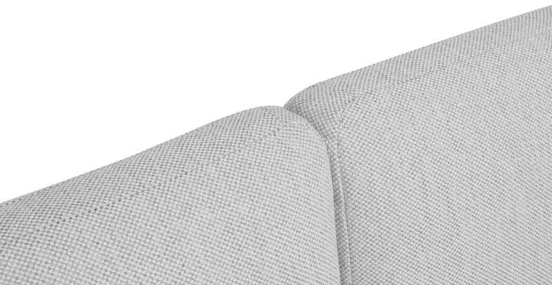 Carle 3-seater with right armrest - natural fabric