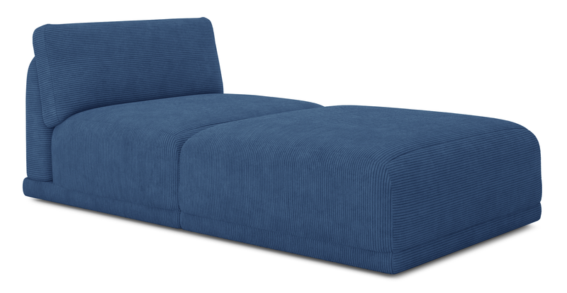 Carle single seat without arm and Ottoman - Cord velour