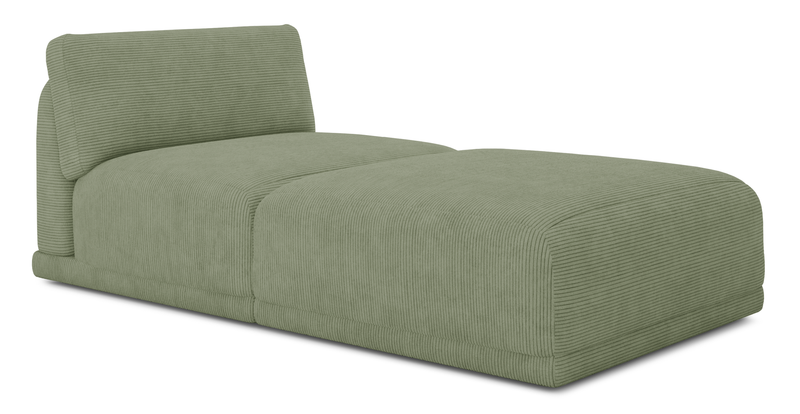 Carle single seat without arm and Ottoman - Cord velour