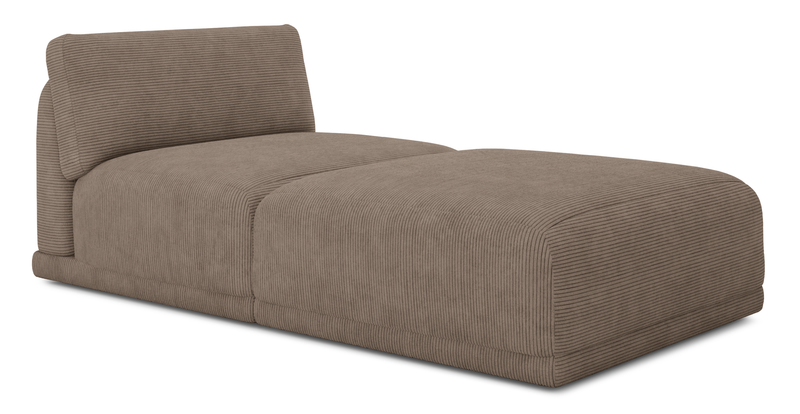 Carle single seat without arm and Ottoman - Cord velour