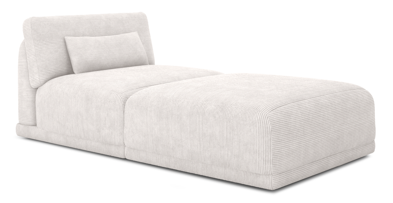 Carle single seat without arm and Ottoman - Cord velour