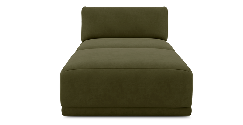 Carle single seat without arm and Ottoman - velvet