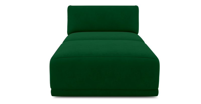 Carle single seat without arm and Ottoman - velvet