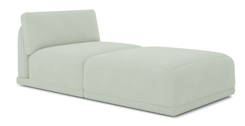 Carle single seat without arm and Ottoman - velvet