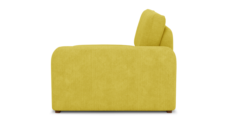 Carle single seat with right armrest - Cord velour