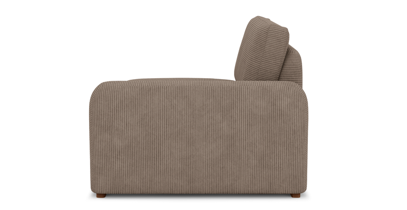 Carle single seat with right armrest - Cord velour