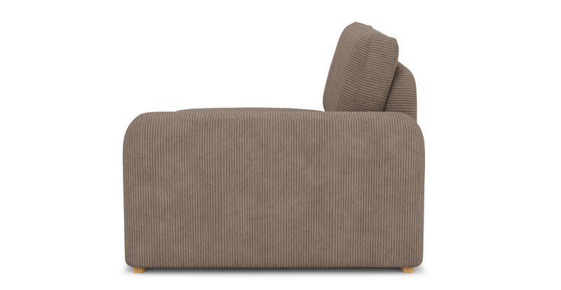 Carle single seat with right armrest - Cord velour