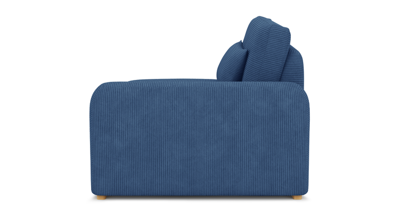 Carle single seat with right armrest - Cord velour