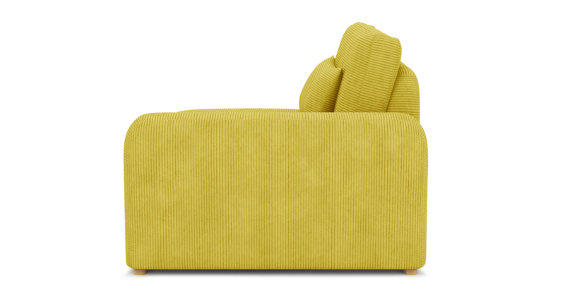 Carle single seat with right armrest - Cord velour