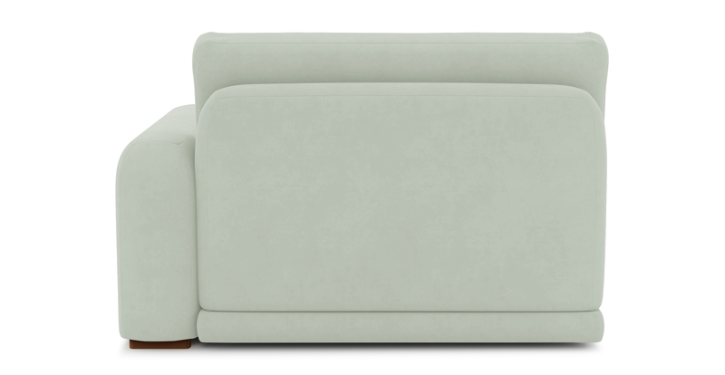 Carle single seat with right armrest and Ottoman - velvet