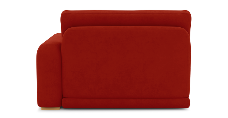 Carle single seat with right armrest and Ottoman - velvet