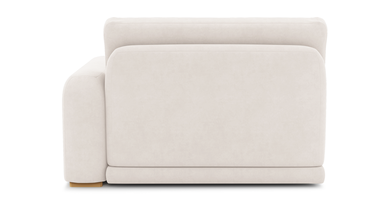 Carle single seat with right armrest and Ottoman - velvet