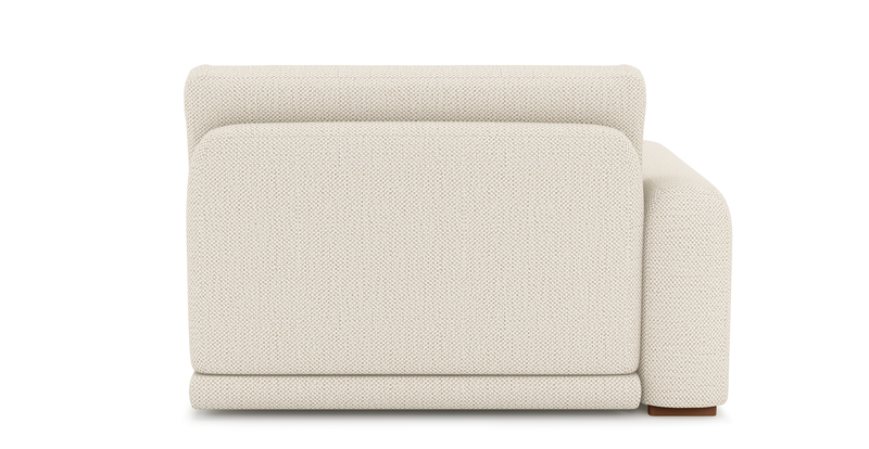 Carle single seat with left armrest - natural fabric