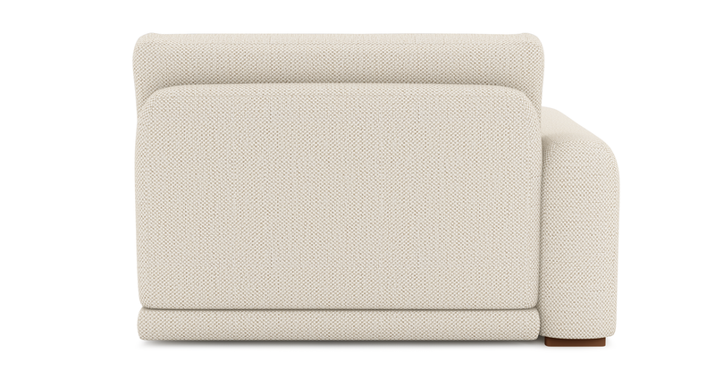 Carle single seat with left armrest and Ottoman - natural fabric