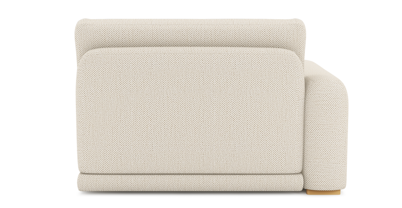 Carle single seat with left armrest and Ottoman - natural fabric