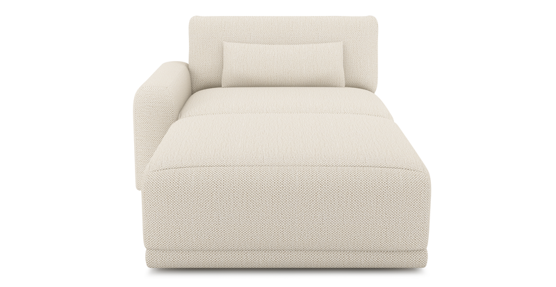 Carle single seat with left armrest and Ottoman - natural fabric