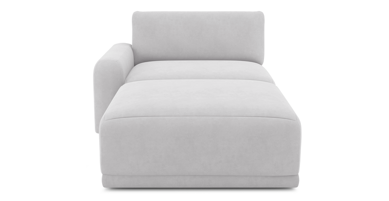 Carle single seat with left armrest and Ottoman - velvet