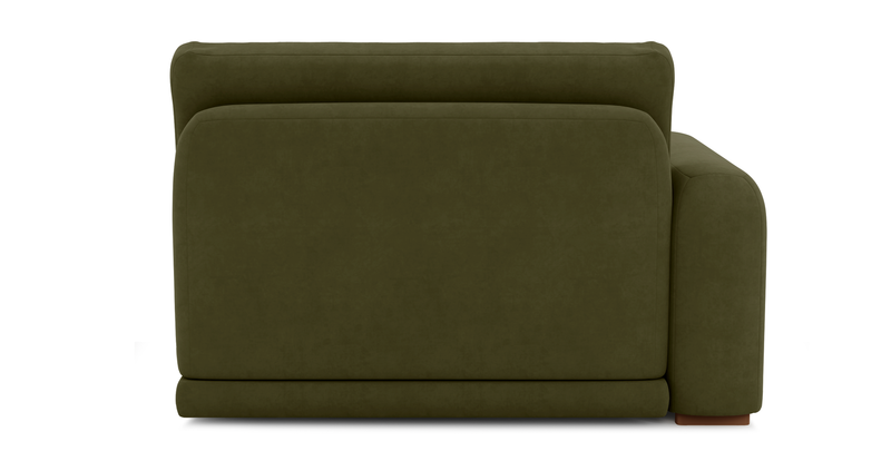 Carle single seat with left armrest and Ottoman - velvet