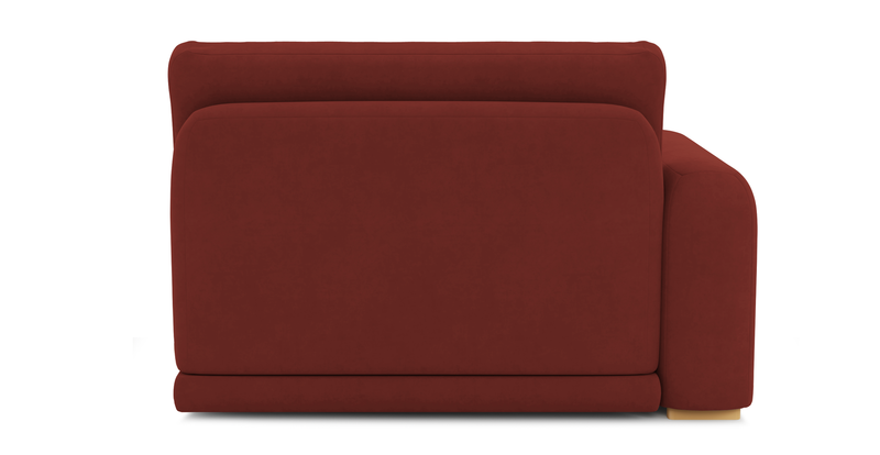 Carle single seat with left armrest and Ottoman - velvet