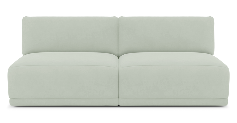 Carle 3-seater without arm - velvet