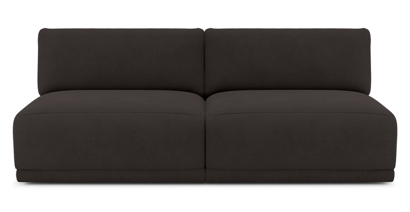 Carle 3-seater without arm - velvet