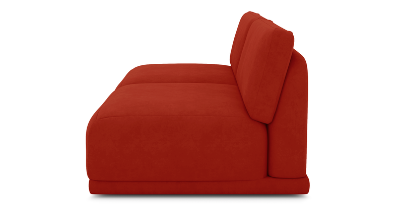 Carle 3-seater without arm - velvet