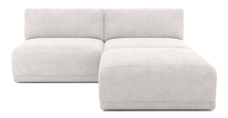 Carle 3-seater without arm and Ottoman - Cord velour