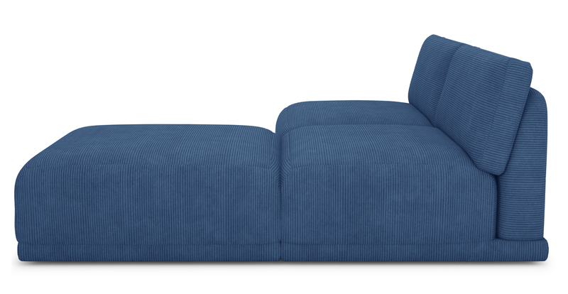 Carle 3-seater without arm and Ottoman - Cord velour