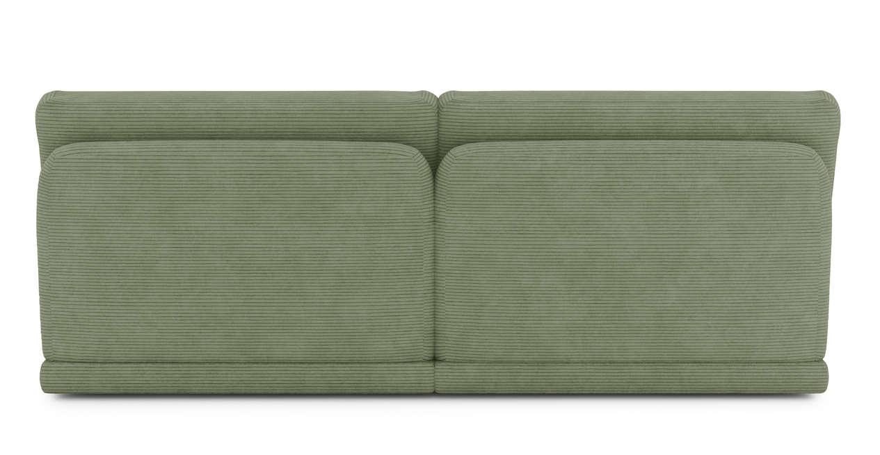 Carle 3-Sitzer Ohne Arm und Hocker - Cord Velours