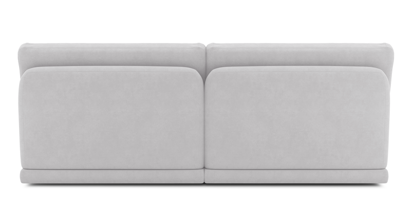 Carle 3-seater without arm and Ottoman - velvet