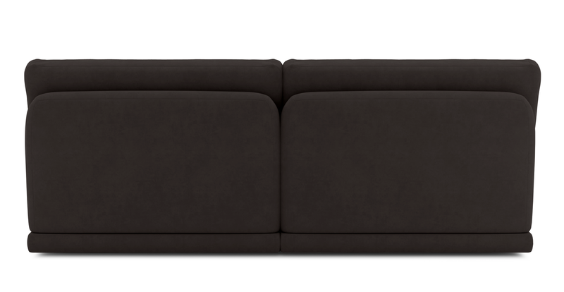 Carle 3-seater without arm and Ottoman - velvet