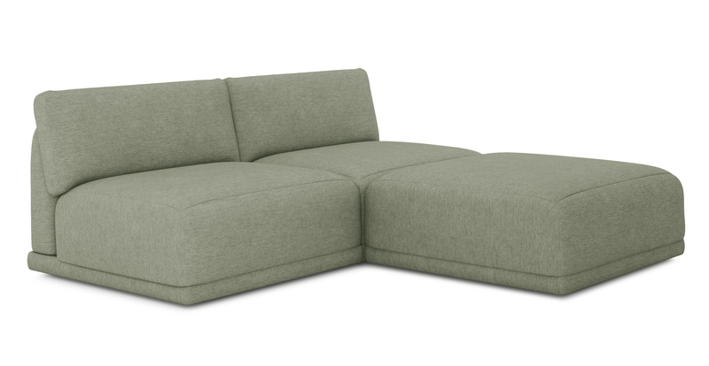 Carle 3-seater without arm and Ottoman - Performance fabric