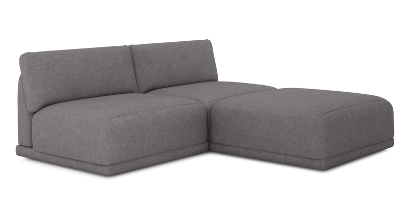 Carle 3-seater without arm and Ottoman - Performance fabric