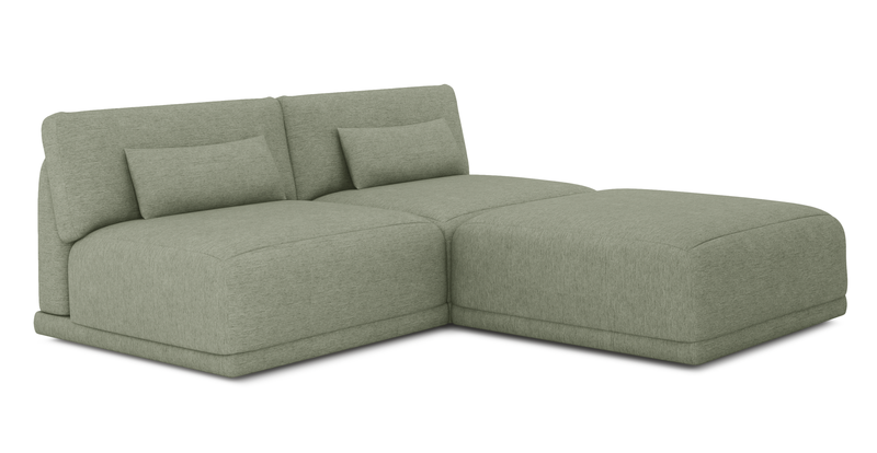 Carle 3-seater without arm and Ottoman - Performance fabric