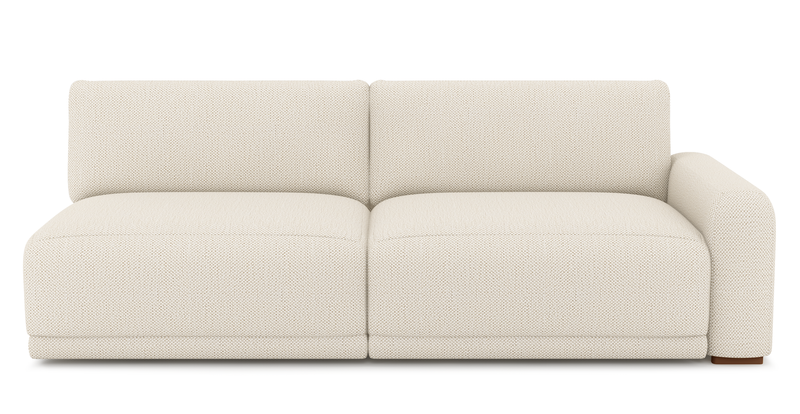 Carle 3-seater with right armrest - natural fabric