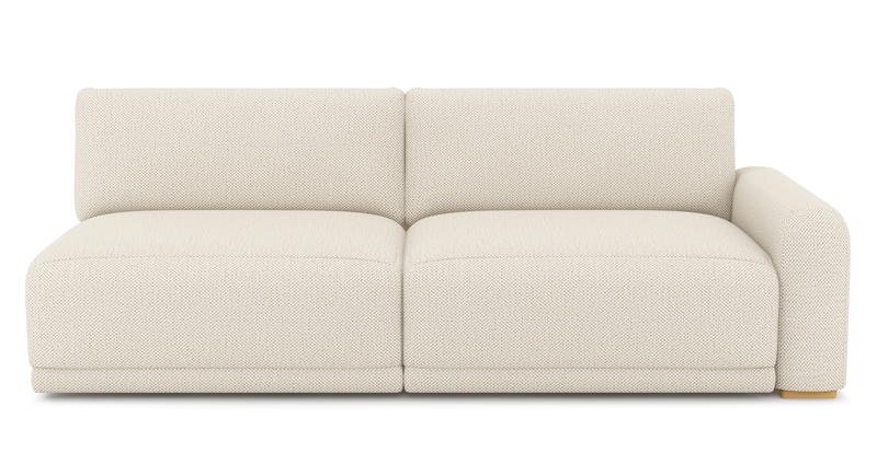 Carle 3-seater with right armrest - natural fabric