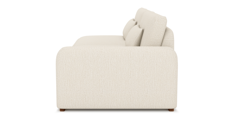 Carle 3-seater with right armrest - natural fabric