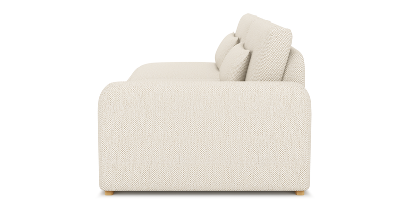 Carle 3-seater with right armrest - natural fabric