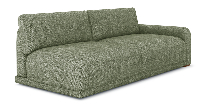 Carle 3-seater with right armrest - natural fabric