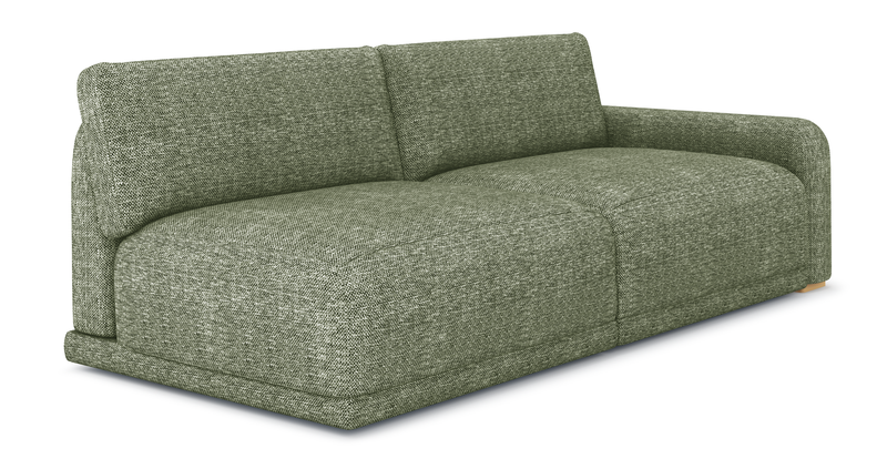 Carle 3-seater with right armrest - natural fabric