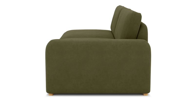 Carle 3-seater with right armrest - velvet