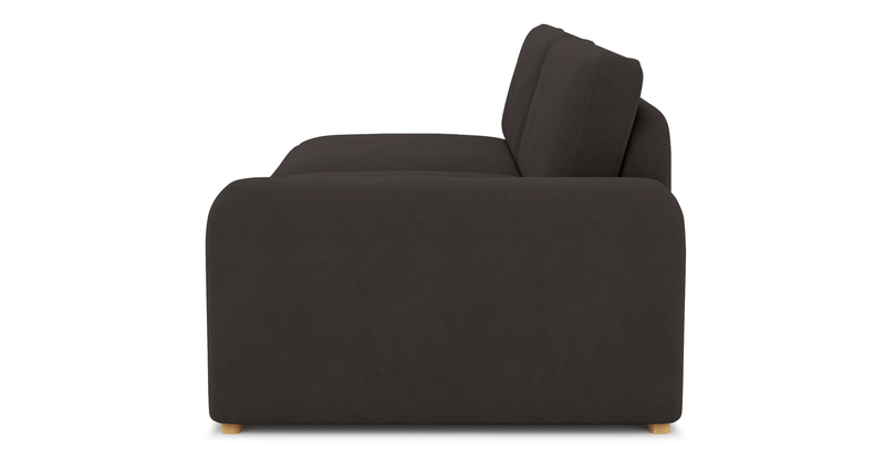 Carle 3-seater with right armrest - velvet