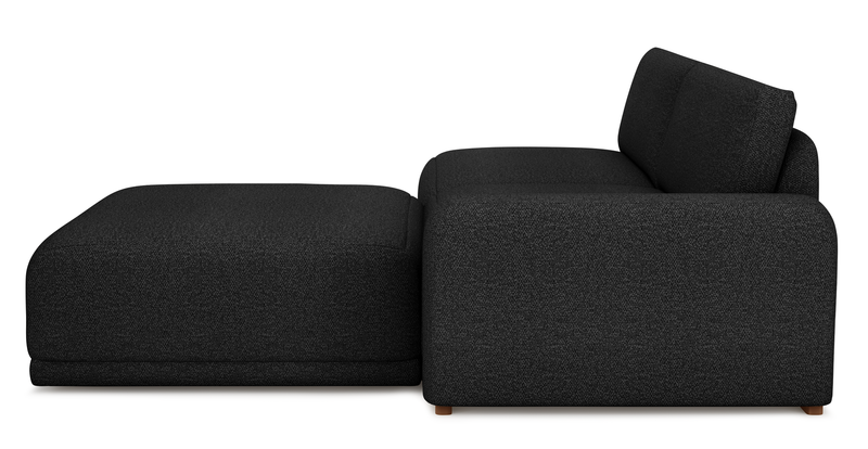 Carle 3-seater with right armrest and Ottoman - Bouclé