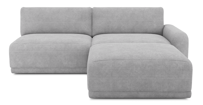 Carle 3-seater with right armrest and Ottoman - Cord velour