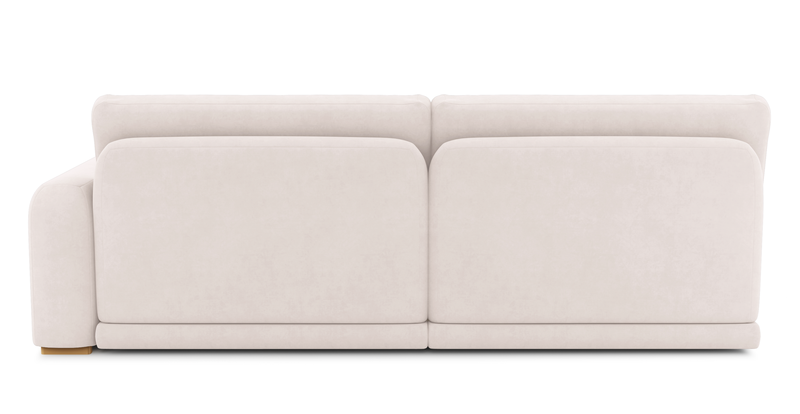 Carle 3-seater with right armrest and Ottoman - velvet