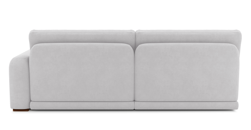 Carle 3-seater with right armrest and Ottoman - velvet