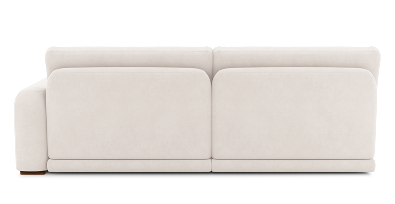 Carle 3-seater with right armrest and Ottoman - velvet