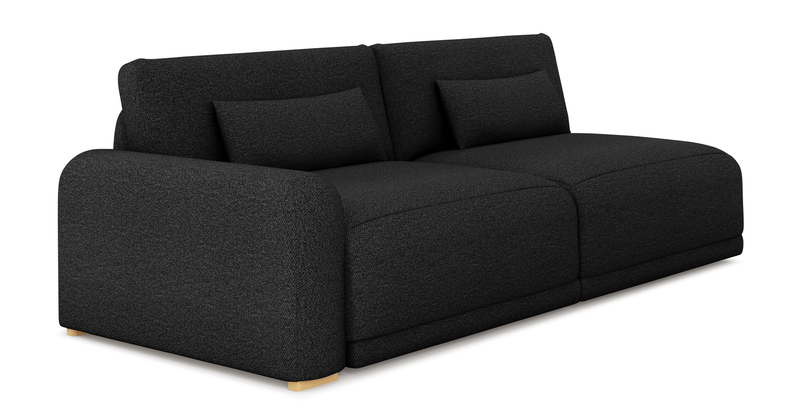 Carle 3-seater with left armrest - Bouclé