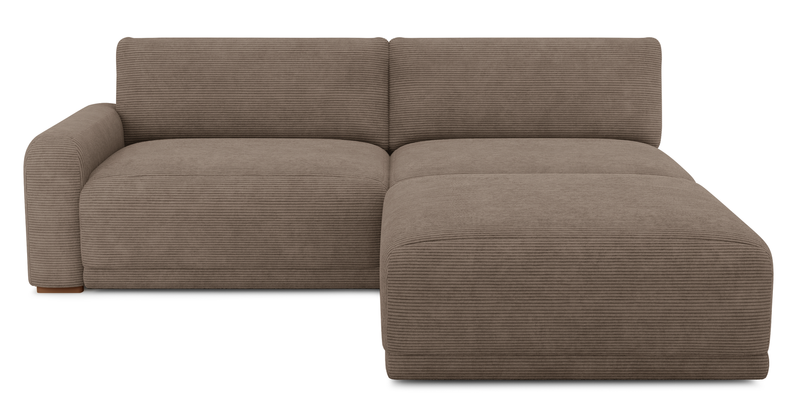 Carle 3-seater with left armrest and Ottoman - Cord velour